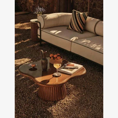 Soho Home Dayton Outdoor Coffee Table, Concrete, Ochre