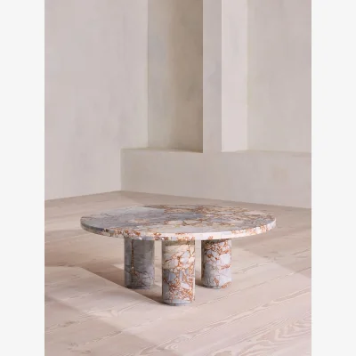 Soho Home Tisbury Outdoor Coffee Table, Breccia Pernice Marble, UK