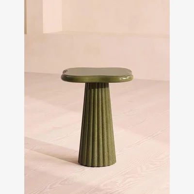 Soho Home Dayton Outdoor Side Table, Concrete, Pine