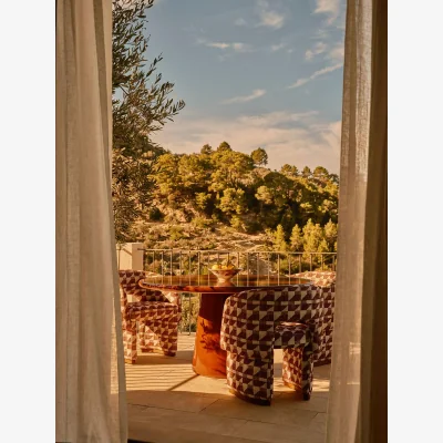 Soho Home Reti Outdoor Dining Table, Large, Maroon
