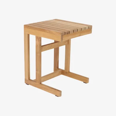 Westwing Teak Wood Garden Side Table Cero, H 45 cm