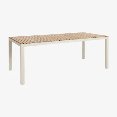Westwing Teak Wood Garden Table Mood, 208 x 100 cm