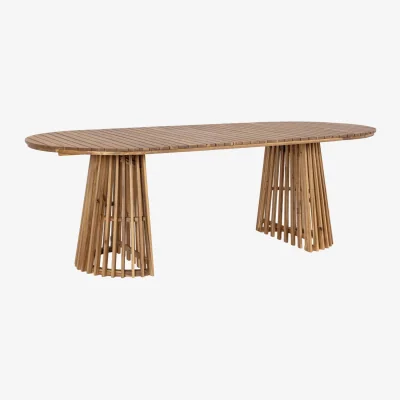 Westwing Oval Acacia Wood Garden Table Rodano, 220 X 100 cm