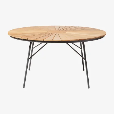 Westwing Round Garden Table Ellen with Teak Wood Top, Various Sizes