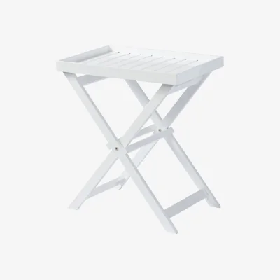 Westwing Foldable Garden Table Glossy with Removable Tray