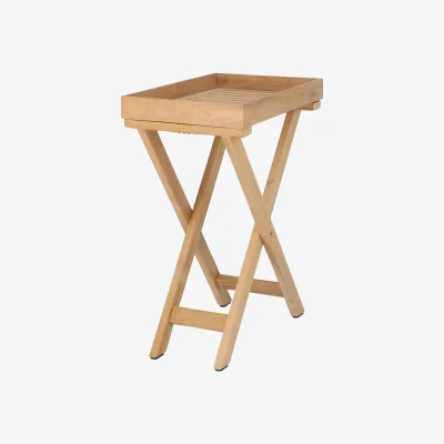 Westwing Folding Teak Wood Garden Side Table Chio