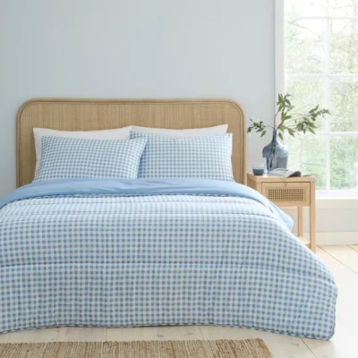 Dunelm Coverless Gingham 10.5 Tog Duvet