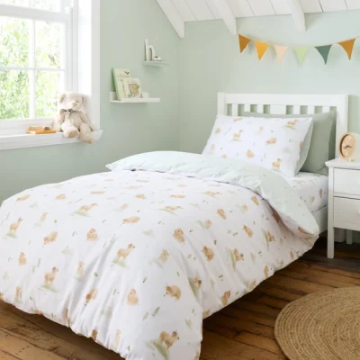 Dunelm Mini Moo 100% Cotton Duvet & Pillowcase Set