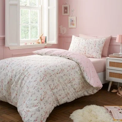 Dunelm Belle & Boo Ballerina Cotton Duvet and Pillowcase Set
