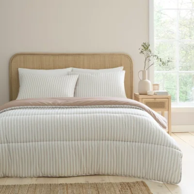 Dunelm Coverless Striped 10.5 Tog Duvet