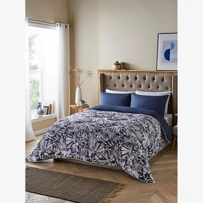 John Lewis Night Lark Winter Palms Coverless Duvet & Pillowcase Set, 10.5 Tog, Multi