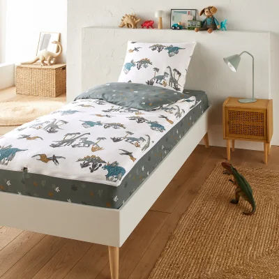 La Redoute Austin Dinosaur 100% Cotton Bed Set with Duvet