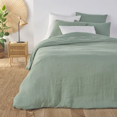 La Redoute Annaba Two-Sided Washed Linen and Cotton Duvet Dover
