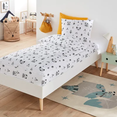 La Redoute Forest Camp Animal 100% Cotton Bed Set Without Duvet