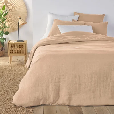 La Redoute Annaba Two-Sided Washed Linen and Cotton Duvet Dover