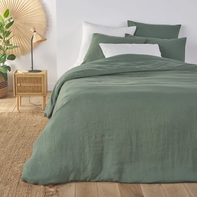 La Redoute Annaba Two-Sided Washed Linen and Cotton Duvet Dover