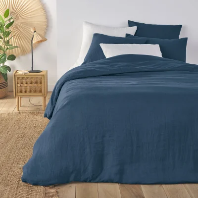 La Redoute Annaba Two-Sided Washed Linen and Cotton Duvet Dover