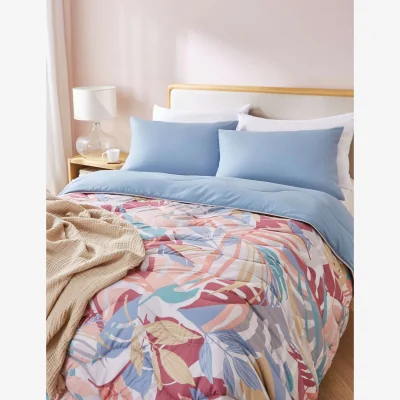 Marks & Spencer Night Lark Palm Print 6 Tog Coverless Duvet & Pillowcase Multi