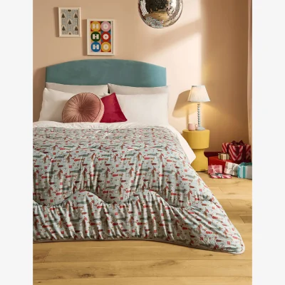 Marks & Spencer Nightlark Dogs 10.5 Tog Coverless Duvet & Pillowcase Set Grey
