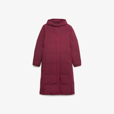 Marks & Spencer Goodmove Feather & Down Stormwear™ Hooded Duvet Coat Dark Claret