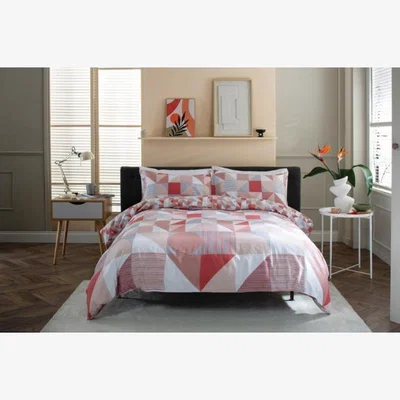 Downtown Deyongs Simple Shapes Duvet Set - Clay - Single In Multi