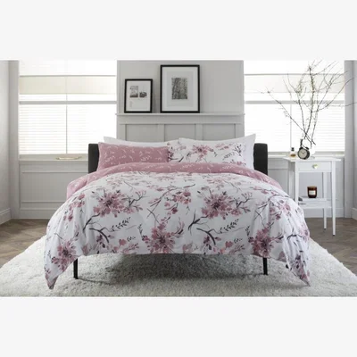 Downtown Deyongs Cherry Blossom Duvet Set - Pink - Single