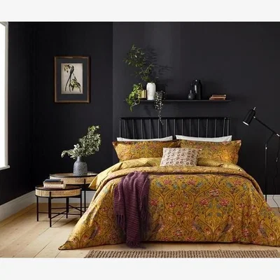 Downtown Morris and Co Seasons By May Saffron Duvet Set - Single In Yellow