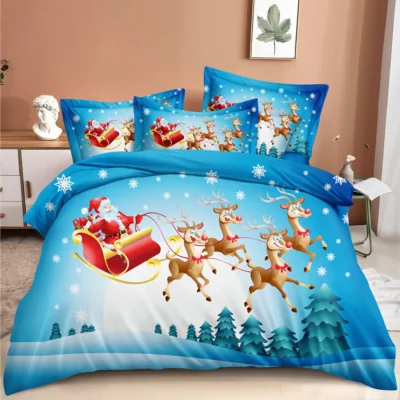 The Range Santa Sleigh Christmas duvet sets - Blue