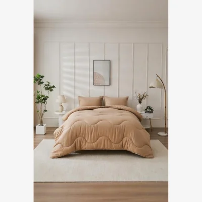 The Range 10.5 Tog Supersoft Microfibre Duvet ¿ Coverless or Covered Set - Beige