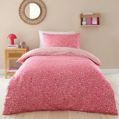 The Range Leopard Print Duvet - Pink