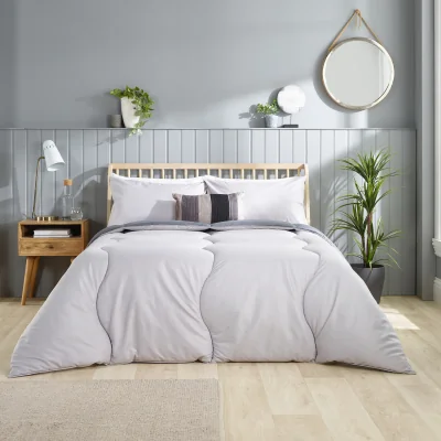 The Range Slumberdown Coverless Comfort Embossed Waffle 10.5 Tog Duvet - Grey / Double