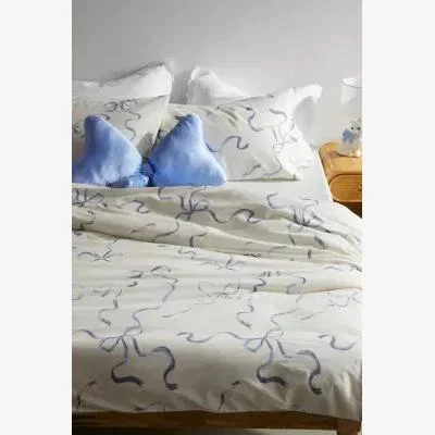 Urban Outfitters Painted Bows Duvet Set - Blue Single at Urban Outfitters