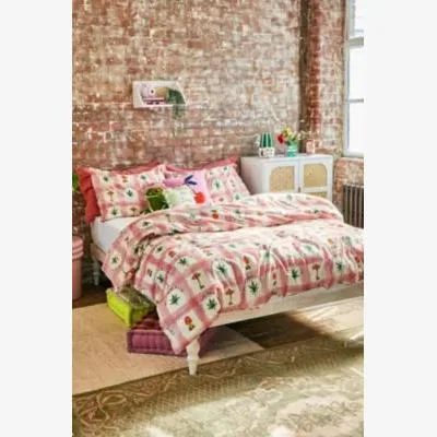 Urban Outfitters Take A Trip Duvet Set - Pink King at Urban Outfitters