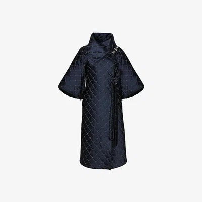 Wolf & Badger Women's Duvet Long Coat Blue | One Size | Monosuit
