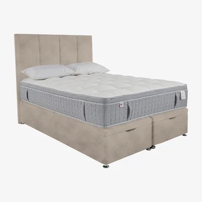 Furniture Village Millbrook - PureTech 3000 Pillow Top End Ottoman Divan Set - Super King - Beige