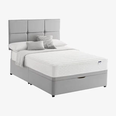 Furniture Village Silentnight - Miracoil Serenity Memory Half Ottoman Divan Set - Super King - Grey