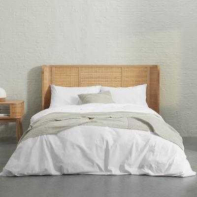 Made.com Zana Organic Cotton Stonewashed Duvet Cover + 2 Pillowcases, Super King, White 