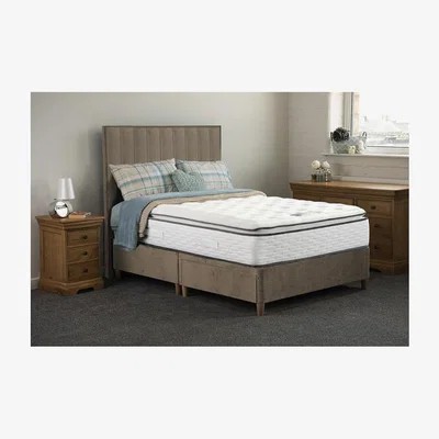 The Range Jonas & James Hamilton Divan Bed Set With Mattress - Stone / Super King / 2