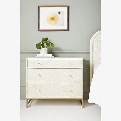 Anthropologie Star Inlay Three-Drawer Dresser