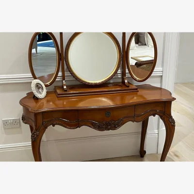 And So To Bed Louis XV Dressing Table and Mirror - Ex Display.
