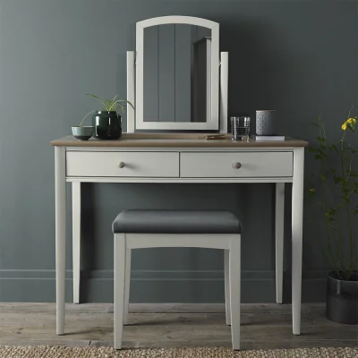 Arighi Bianchi Runswick Scandi Oak & Soft Grey Dressing Table