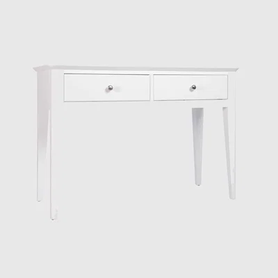 Barker and Stonehouse Springwell 2 Drawer Dressing Table, White | Barker & Stonehouse