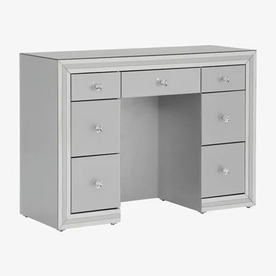 Barker and Stonehouse Quartz 7 Drawer Dressing Table, Grey Glass | Barker & Stonehouse
