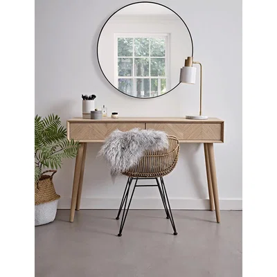 Cox and Cox Chevron Oak Dressing Table