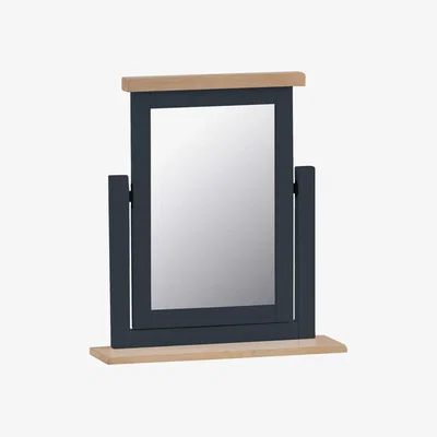Chiltern Oak Furniture Suffolk Midnight Grey Painted Oak Dressing Table Mirror