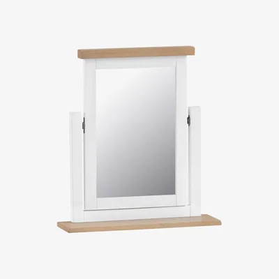 Chiltern Oak Furniture Suffolk White Painted Oak Dressing Table Mirror