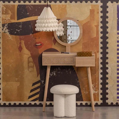 Cuckooland Woood Soof Dressing Table with Mirror