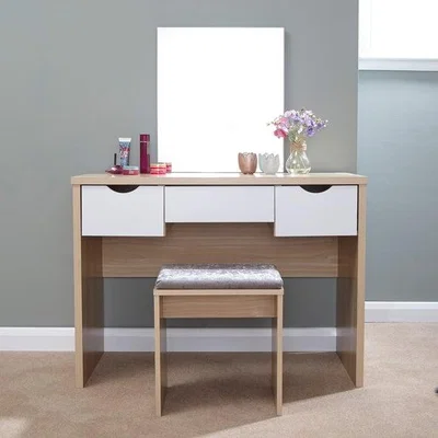 Dunelm Return - Elizabeth 3 Drawer Dressing Table Set with Mirror