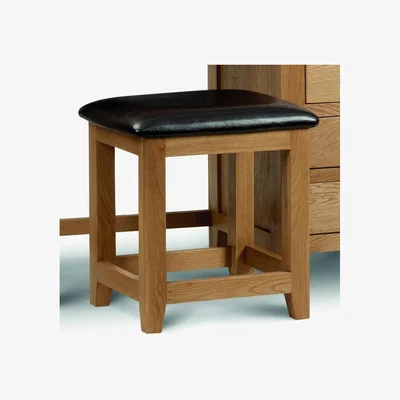 Dunelm Marlborough Dressing Table Stool Natural and Black