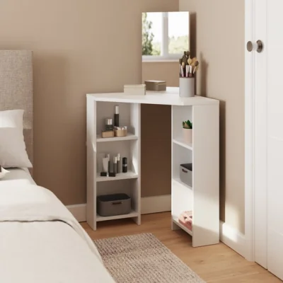 Dunelm Frances Corner Dressing Table with Mirror